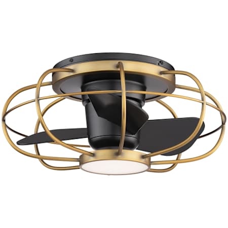 WAC Lighting Aella 22" 3 Blade Indoor / Outdoor Smart LED Fandelier Ceiling Fan Aged Brass / Matte Black