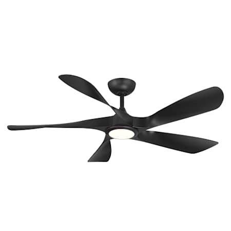 WAC Lighting Swirl 5 56" 5 Blade Indoor / Outdoor Smart LED Ceiling Fan Matte Black