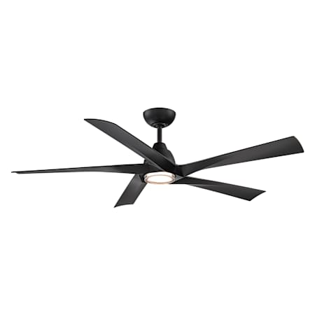 WAC Lighting Zeke 60" 5 Blade Indoor / Outdoor Smart LED Ceiling Fan Matte Black