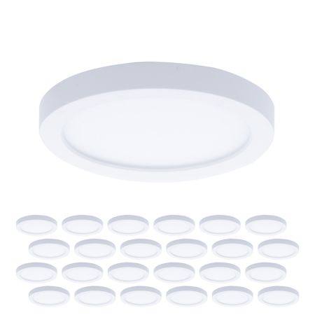 WAC Lighting Round 6" Wide LED Flush Mount Ceiling Fixture / Converts to Wall Sconce White