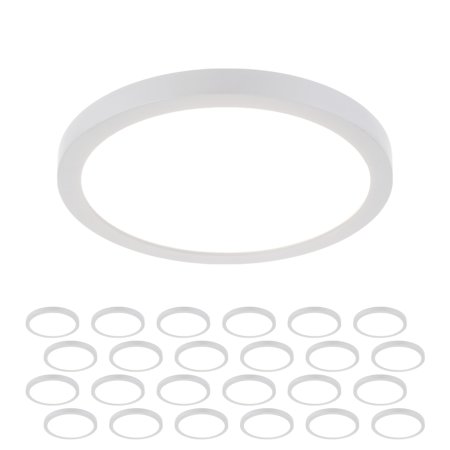 WAC Lighting Round 7" Wide LED Flush Mount Ceiling Fixture / Converts to Wall Sconce White