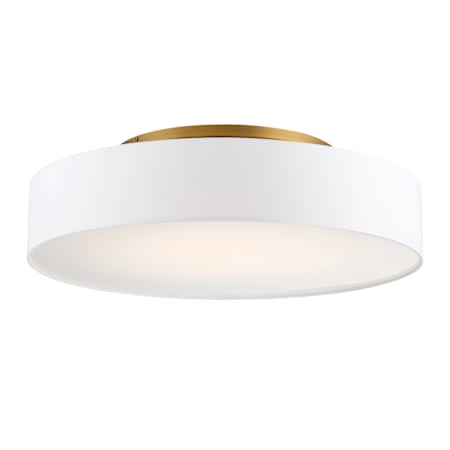 WAC Lighting Manhattan 26" Wide Integrated LED Semi-Flush Drum Ceiling Fixture/ Chandelier Aged Brass
