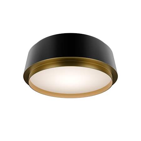 WAC Lighting Salvo 12" Wide LED Flush Mount Ceiling Fixture Black / Aged Brass