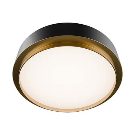 WAC Lighting Salvo 15" Wide LED Flush Mount Ceiling Fixture Black / Aged Brass