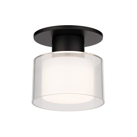 WAC Lighting Twist-N-Lite 5" Wide LED Semi-Flush Drum Ceiling Fixture Black