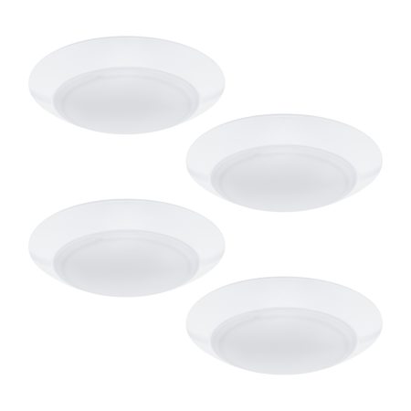 WAC Lighting Disc 8" Wide LED Flush Mount Bowl Ceiling Fixture / Converts to Wall Sconce White