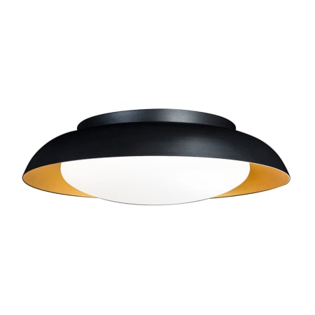 WAC Lighting Taurus 18" Wide LED Flush Mount Ceiling Fixture - Set to 3000K Black / Gold