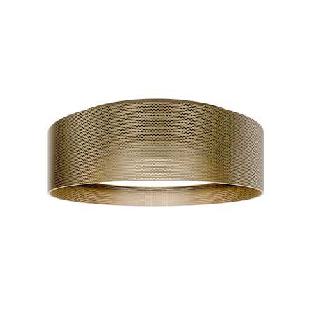 WAC Lighting Grille 18" Wide LED Semi-flush Drum Ceiling Fixture / Converts to Wall Sconce Aged Brass
