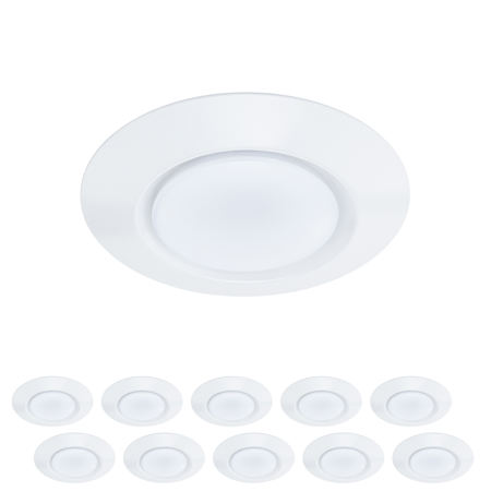 WAC Lighting I Cant Believe Its Not Recessed 8" Wide LED Flush Mount Ceiling Fixture / Converts to Wall Sconce White