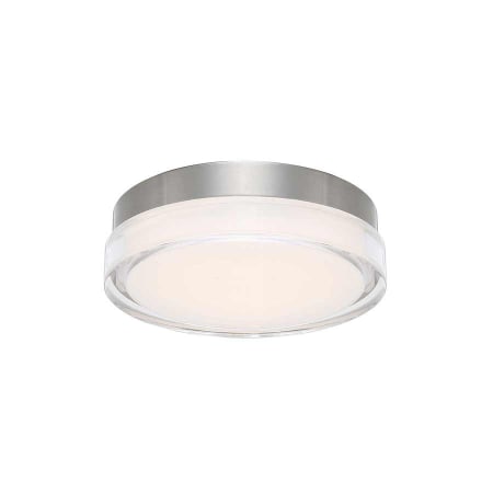 WAC Lighting Dot 12" Wide Integrated LED Outdoor Flush Mount Drum Ceiling Fixture Stainless Steel / 3000K