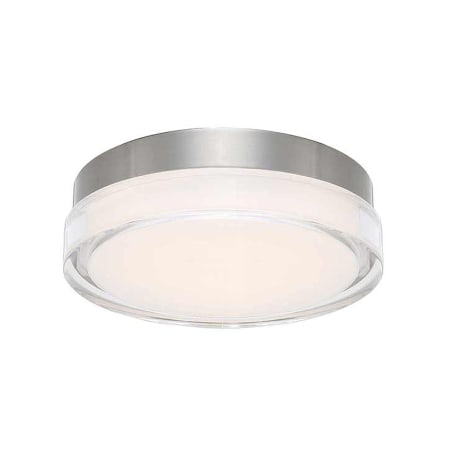 WAC Lighting Dot 15" Wide Integrated LED Outdoor Flush Mount Drum Ceiling Fixture Stainless Steel / 3000K