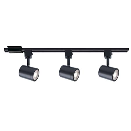 WAC Lighting Charge 48" Wide Switchable White LED Three Head H-Track Lighting Kit Black