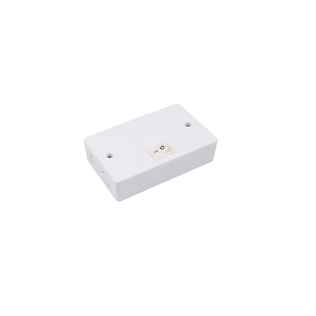 WAC Lighting Hardwired Box with On / Off Switch for Line Voltage Puck Lights White