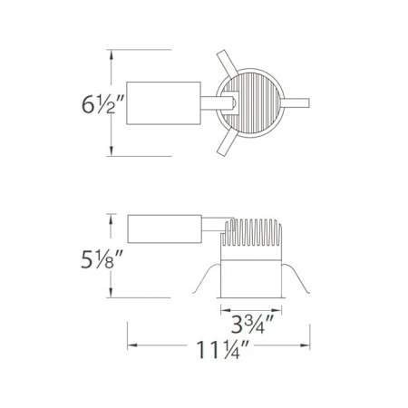 WAC Lighting-HR-LED309-R-Line Drawing