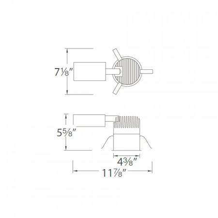 WAC Lighting-HR-LED418-R-Line Drawing