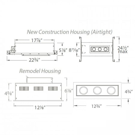 WAC Lighting-MT-3LD311R-W-Line Drawing