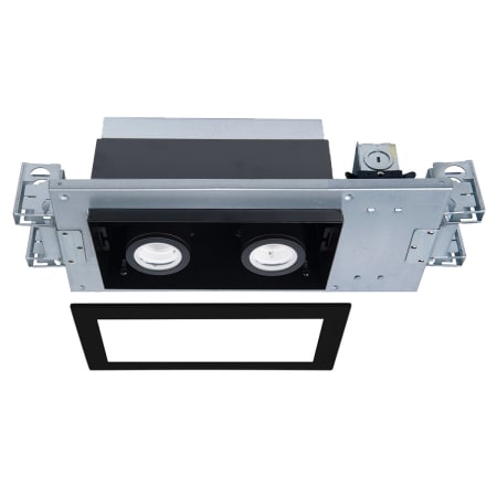 WAC Lighting Silo Multiples 2 Light 12" Wide LED Square Adjustable Trim with New Construction and IC Rated Housing - 20 Watts Black / 2700K