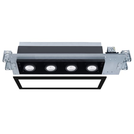 WAC Lighting Silo Multiples 4 Light 22"" Wide LED Square Adjustable Trim with New Construction and Non-IC Rated Housing - 58 Watts Black / 2700K