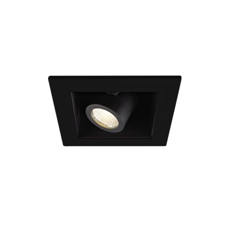 WAC Lighting Precision Multiples 4" Single Light Adjustable Square Trim Black