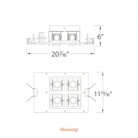 WAC Lighting-MT-4LD226N-F-Line Drawing