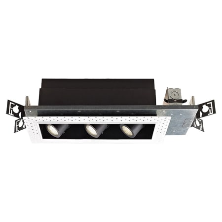 WAC Lighting Precision Multiples LED IC Rated New Construction Housing for 4" Trims with 40° Flood Beam Spread and ELV Dimming Black / 2700