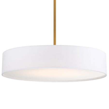 WAC Lighting Manhattan 20" Wide LED Pendant / Semi-Flush Ceiling Fixture Aged Brass