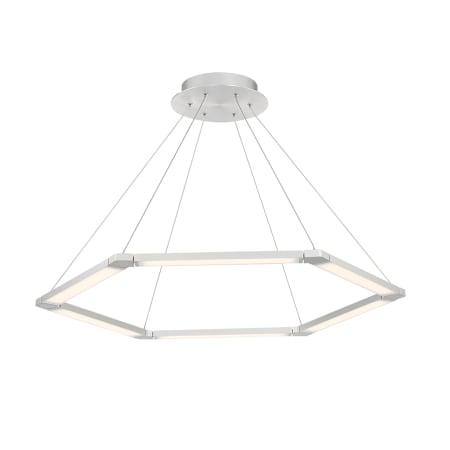 WAC Lighting Lune 6 Light 32" Wide LED Ring Chandelier Aluminum