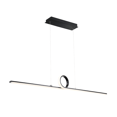 WAC Lighting Loophole 52" Wide Integrated LED Linear Chandelier Black