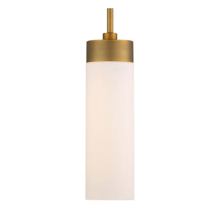 WAC Lighting Elementum 4" Wide LED Mini Pendant with Etched Opal Glass Shade Aged Brass