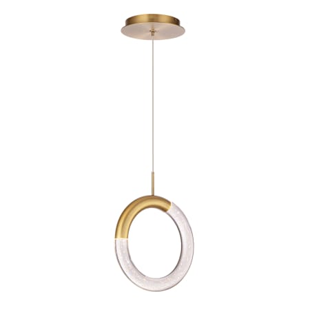 WAC Lighting Ringlet 2" Wide 3000K LED Mini Pendant Aged Brass