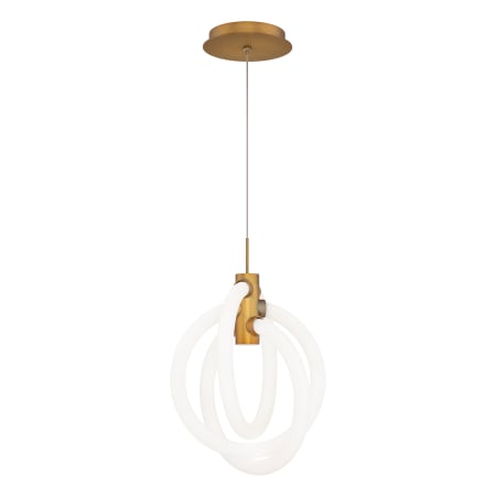WAC Lighting Knot 3 Light 10" Wide LED Abstract Pendant - 2700K Aged Brass