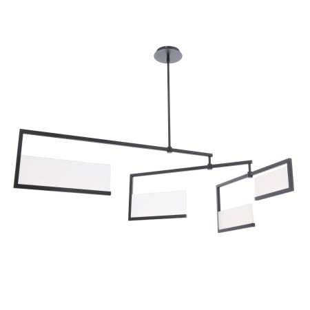 WAC Lighting Quartet 4 Light 56" Wide LED Abstract Linear Pendant Black