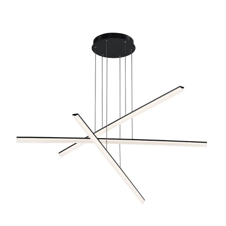 WAC Lighting Stack 3 Light 48" Wide Integrated LED Chandelier Black