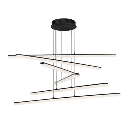 WAC Lighting Stack 6 Light 48" Wide Integrated LED Chandelier with Acrylic Shades Black