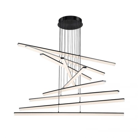 WAC Lighting Stack 9 Light 48" Wide Integrated LED Chandelier with Acrylic Shades Black
