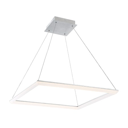 WAC Lighting Frame 28" Wide Integrated LED Chandelier with an Acrylic Shade Brushed Aluminum