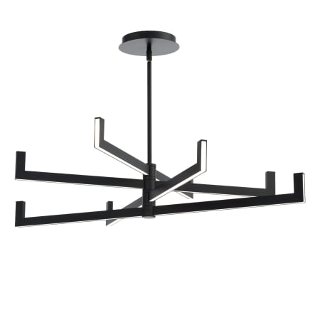 WAC Lighting Ferrous 8 Light 36" Wide LED Abstract Linear Chandelier - 2700K Black