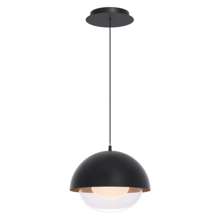 WAC Lighting Dome 10" Wide 3000K LED Pendant Black Gold