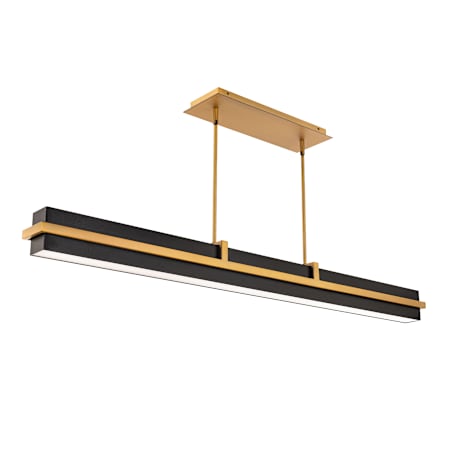 WAC Lighting Desmond 49" Wide LED Linear Pendant Black / Aged Brass