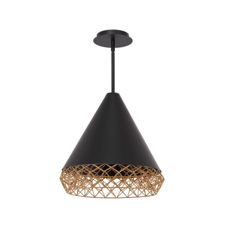 WAC Lighting Lacey 16" Wide 3000K LED Pendant Black Gold
