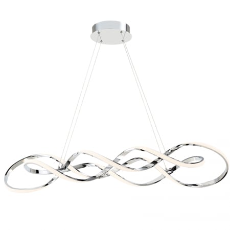 WAC Lighting Interlace 39" Wide 3000K LED Abstract Linear Pendant Chrome