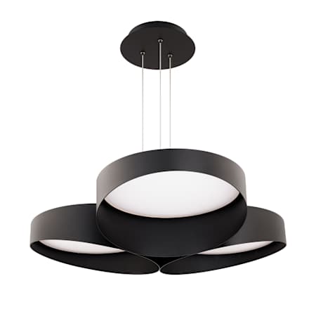 WAC Lighting Triolet 36" Wide LED Multi Light Pendant Black