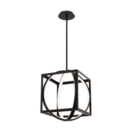 WAC Lighting Geometrix 13" Wide 3000K LED Geometric Pendant Black
