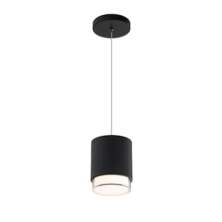 WAC Lighting Cloak 7" Wide LED Mini Pendant Black