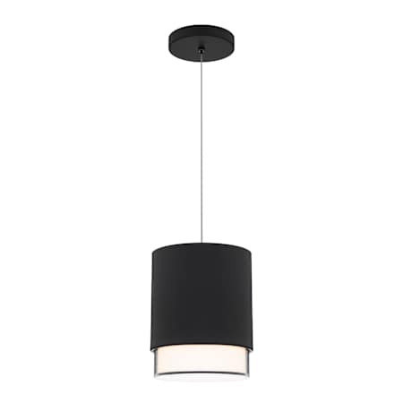 WAC Lighting Cloak 7" Wide LED Mini Pendant Black