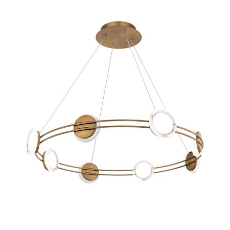 WAC Lighting Bracelet 33" Wide LED Pendant Aged Brass