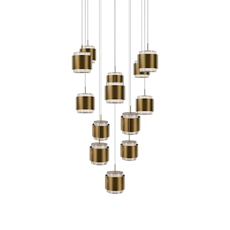 WAC Lighting Banded 20" Wide LED Multi Light Pendant Aged Brass