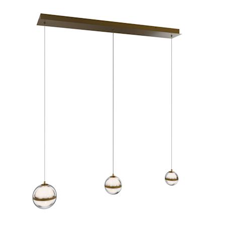 WAC Lighting Cyllindra 42" Wide LED Multi Light Pendant Aged Brass