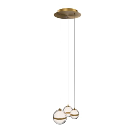 WAC Lighting Cyllindra 6" Wide LED Multi Light Pendant Aged Brass