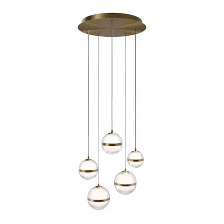 WAC Lighting Cyllindra 6" Wide LED Multi Light Pendant Aged Brass